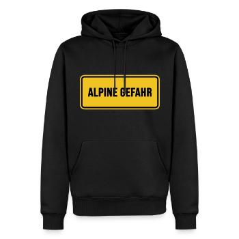 Bergwanderung Alpine Gefahr Gratwanderung Biwack - Männer Premium Bio Hoodie - Schwarz - Vorne - Nico (187cm)