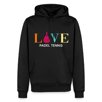 Padel PADELTENNIS Padelspieler Padellove - Männer Premium Bio Hoodie - Schwarz - Vorne - Nico (187cm)