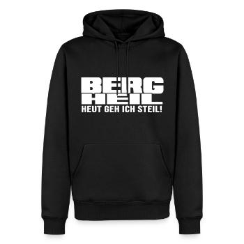 Alpinist alpin Bergsteigen Bergwandern Via Ferrata - Männer Premium Bio Hoodie - Schwarz - Vorne - Nico (187cm)