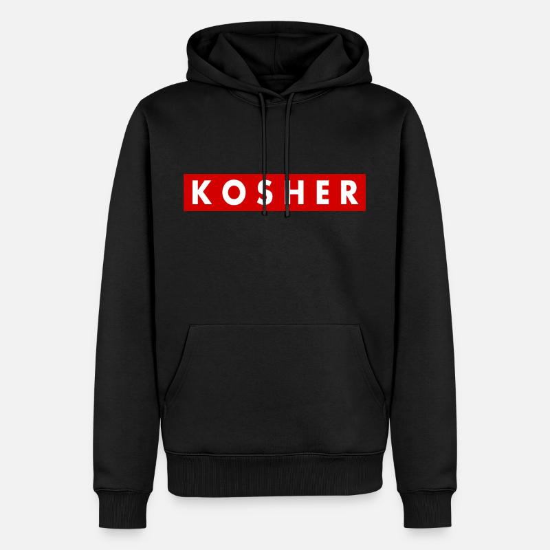 Kosher - Männer Premium Bio Hoodie - Schwarz