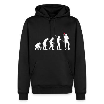 Evolution Schiedsrichter Fußball Schiri - Männer Premium Bio Hoodie - Schwarz - Vorne - Nico (187cm)