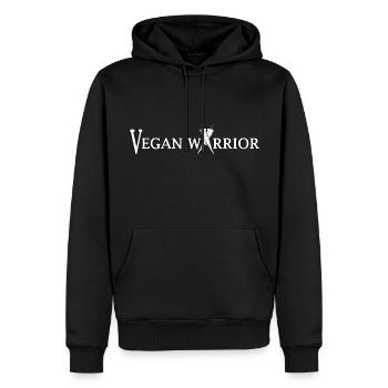 végétalien - Sweat à capuche Premium bio Homme - noir - Devant - Nico (187cm)
