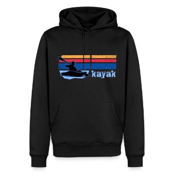 Kayak Kayak Tour Pagayer Kayak-Sun - Sweat à capuche Premium bio Homme - noir - Devant - Nico (187cm)