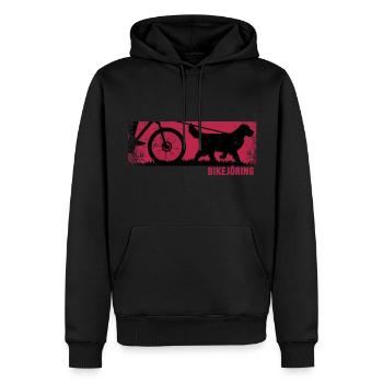 Bikejoring Cycling with dog - Men’s Premium Organic Hoodie - black - Front - Nico (187cm)