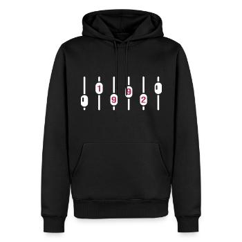 1992 Anniversaire Ingénieur du son DJ Disco - Sweat à capuche Premium bio Homme - noir - Devant - Nico (187cm)