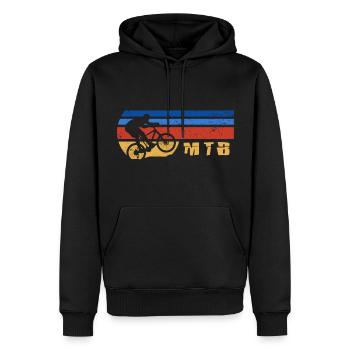 VTT vélo de descente chaîne de vélo de montagne - Sweat à capuche Premium bio Homme - noir - Devant - Nico (187cm)