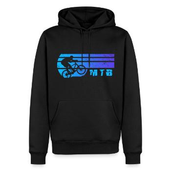 VTT chaîne vélo VTT vélo vélo jersey vélo - Sweat à capuche Premium bio Homme - noir - Devant - Nico (187cm)
