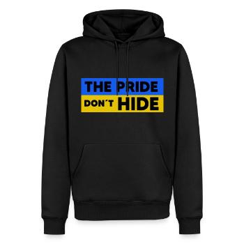 UKRAINE slava ukraini ukrainische Helden - Männer Premium Bio Hoodie - Schwarz - Vorne - Nico (187cm)