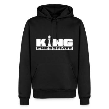 Schach Schachmatt Schachspieler ist Schach-König - Männer Premium Bio Hoodie - Schwarz - Vorne - Nico (187cm)