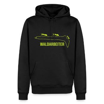 Waldarbeiter Ameise im Wald Forst Kiefer Fichte - Männer Premium Bio Hoodie - Schwarz - Vorne - Nico (187cm)