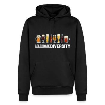 Bière Beer Garden Toast Bières « Diversité » - Sweat à capuche Premium bio Homme - noir - Devant - Nico (187cm)