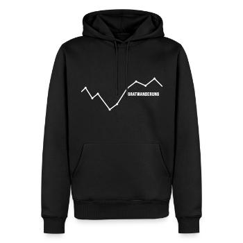 Bergwandern servus Gratwanderung ALPINE GEFAHR - Männer Premium Bio Hoodie - Schwarz - Vorne - Nico (187cm)