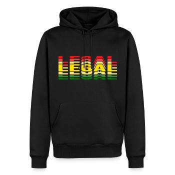 Cannabis Légal Pot High Weed Marijuana Chanvre - Sweat à capuche Premium bio Homme - noir - Devant - Nico (187cm)
