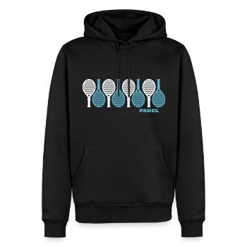 Padel PADELTENNIS Padelspieler Padeltennis-sport - Männer Premium Bio Hoodie - Schwarz - Vorne - Nico (187cm)