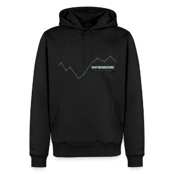 Funambule Randonnée en montagne Randonnée en haute altitude Sommet Ferrata - Sweat à capuche Premium bio Homme - noir - Devant - Nico (187cm)
