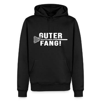 Angeln "Guter Fang" Anglerlatein catch and release - Männer Premium Bio Hoodie - Schwarz - Vorne - Nico (187cm)