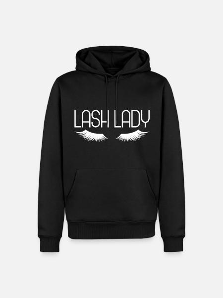Lash Lady Lash Instructor Lash Artist Lash Tech Ey - Men’s Premium Organic Hoodie - black