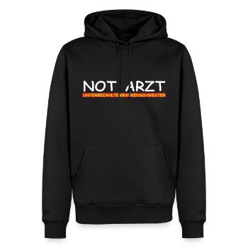 krankenschwester intensivpflege notaufnahme nurse - Männer Premium Bio Hoodie - Schwarz - Vorne - Nico (187cm)