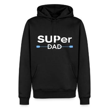 stand up paddle SUP paddle Papa Motivation Stand Up - Sweat à capuche Premium bio Homme - noir - Devant - Nico (187cm)