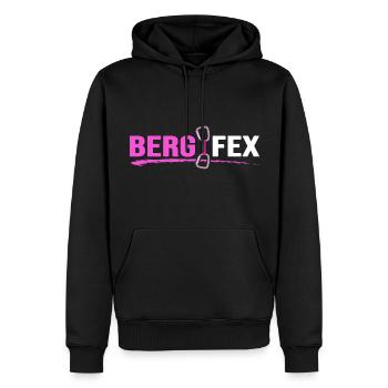 Bergfex Mountaineer Randonnée alpiniste en montagne - Sweat à capuche Premium bio Homme - noir - Devant - Nico (187cm)