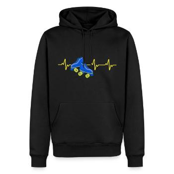 rollschuhe skater rollerderby rollschuhfahrerin - Männer Premium Bio Hoodie - Schwarz - Vorne - Nico (187cm)