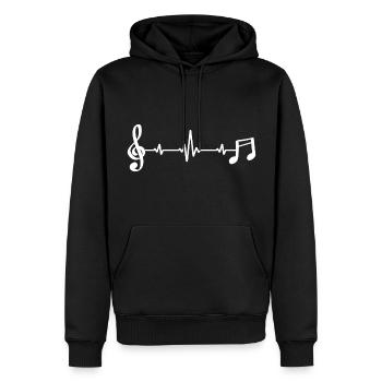 Music clef band musician sound world - Men’s Premium Organic Hoodie - black - Front - Nico (187cm)