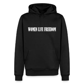 Women life freedom - Sweat à capuche Premium bio Homme - noir - Devant - Nico (187cm)