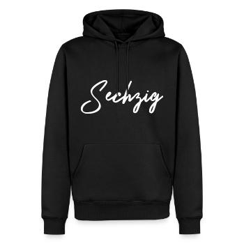 60. Geburtstag 60 Jahre alt - Männer Premium Bio Hoodie - Schwarz - Vorne - Nico (187cm)