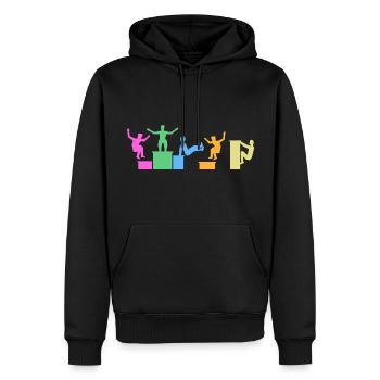 Parkour Traceur Freerunning CityParkour Jump-Art - Sweat à capuche Premium bio Homme - noir - Devant - Nico (187cm)
