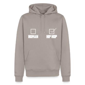 HipHop MC Gangster Rap Hip Hopper - Sweat à capuche Premium bio Homme - taupe - Devant - Nico (187cm)