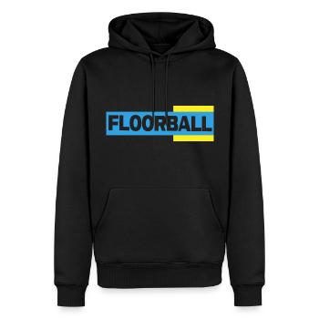 Floorball Floorball Logo Floorball Sports - Sweat à capuche Premium bio Homme - noir - Devant - Nico (187cm)
