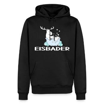 eisbader cool arktis winterbad eischwimmen arktis - Männer Premium Bio Hoodie - Schwarz - Vorne - Nico (187cm)