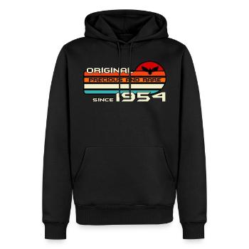 original 1954 geburtstag 68 jahre 68. jubiläum - Männer Premium Bio Hoodie - Schwarz - Vorne - Nico (187cm)