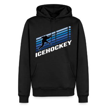eishockey icehockey wintersport penalty puck - Männer Premium Bio Hoodie - Schwarz - Vorne - Nico (187cm)