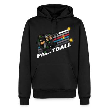 paintball gotcha markierer paintballer - Männer Premium Bio Hoodie - Schwarz - Vorne - Nico (187cm)