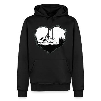Randonnée en montagne Air de montagne servus alpin Alpiniste - Sweat à capuche Premium bio Homme - noir - Devant - Nico (187cm)