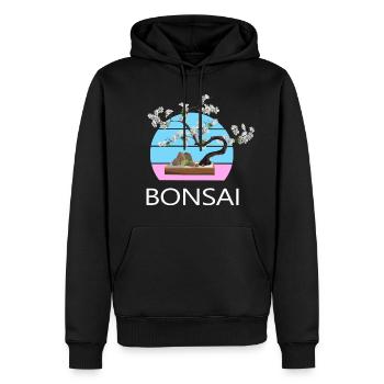 BONSAI Yamadori Bonsaï Master Bonsaï Arbre - Sweat à capuche Premium bio Homme - noir - Devant - Nico (187cm)