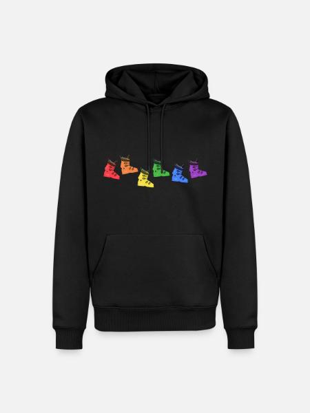 snowboard "lgbt-snowboarder-hardboots" - Männer Premium Bio Hoodie - Schwarz