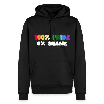 pride party people lgbt "no shame" - Männer Premium Bio Hoodie - Schwarz - Vorne - Nico (187cm)