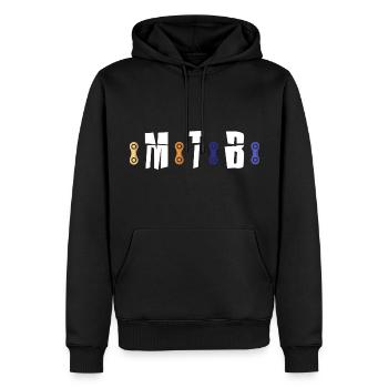 MTB Fahrradkette Mountainbiker Fahrradtrikot bike - Männer Premium Bio Hoodie - Schwarz - Vorne - Nico (187cm)