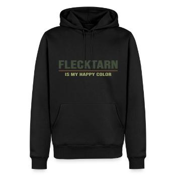 flecktarn bushcraft armee biwak - Männer Premium Bio Hoodie - Schwarz - Vorne - Nico (187cm)