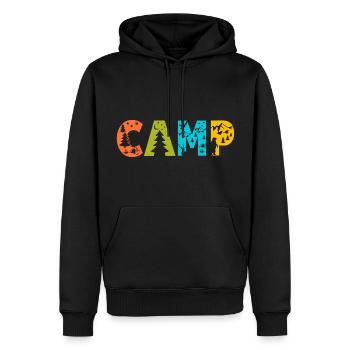 Camping Camper Camping Nature Temps De Repos Vacances - Sweat à capuche Premium bio Homme - noir - Devant - Nico (187cm)