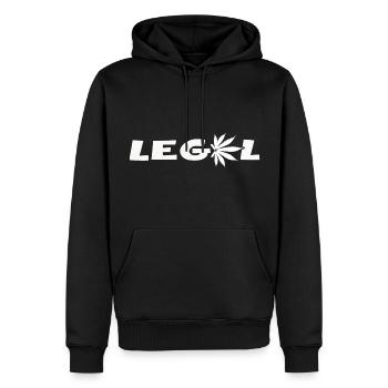 hanfblatt legal cannabis-club high indica weed - Männer Premium Bio Hoodie - Schwarz - Vorne - Nico (187cm)