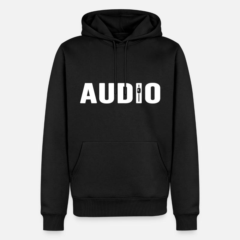 audio tontechnik - Männer Premium Bio Hoodie - Schwarz
