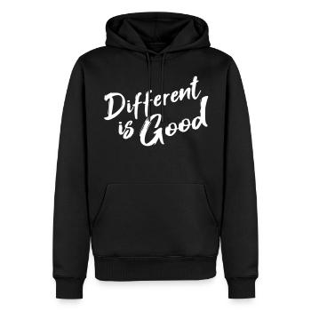 Anders ist gut - Männer Premium Bio Hoodie - Schwarz - Vorne - Nico (187cm)
