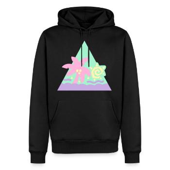 Glitzer-Haar-Flair [Pastell] - Männer Premium Bio Hoodie - Schwarz - Vorne - Nico (187cm)