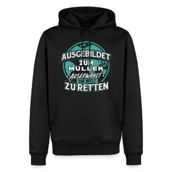 Müller Mühle Mühlen Mühlenwirtschaft Geschenk - Männer Premium Bio Hoodie - Schwarz - Vorne - Nico (187cm)