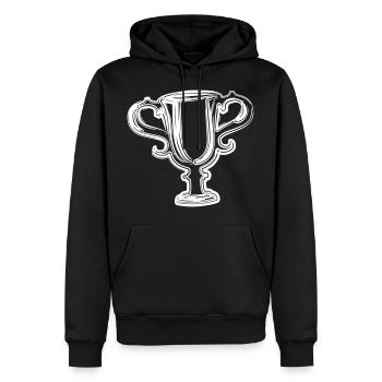 Vainqueur - Coupe - Trophée - Sweat à capuche Premium bio Homme - noir - Devant - Nico (187cm)
