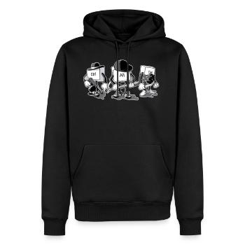 Computermafia - Männer Premium Bio Hoodie - Schwarz - Vorne - Nico (187cm)