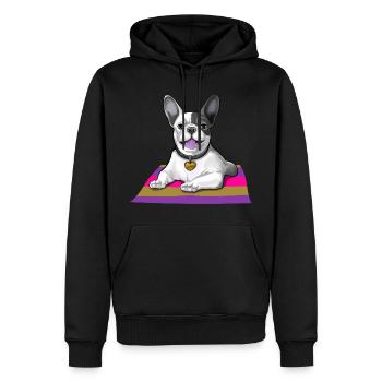 Französische Bulldogge French Bully Geschenk - Männer Premium Bio Hoodie - Schwarz - Vorne - Nico (187cm)